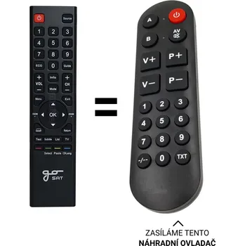 GoSAT GS3210E náhradní dálkový ovladač pro seniory.