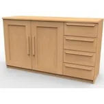 TEXPOL KOMODA P3DDZ - z dubového masivu, dub masiv