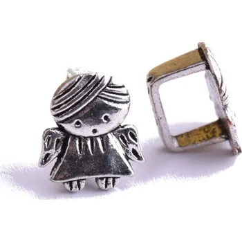 Dětské navlékací korálky Kovové korálky 10x13x14mm