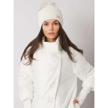Čepice FPrice Dámská čepice s bambulí bílá uni