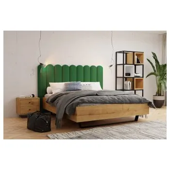 Předsíňová stěna Čalouněný nástěnný panel plot 20 x 70 x 3 cm lahvově zelená