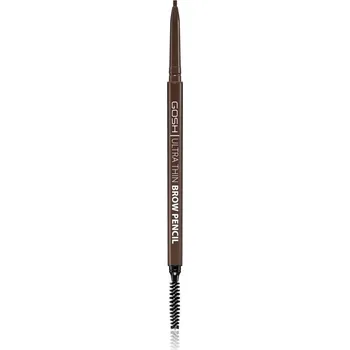 Přípravek na oči Gosh Ultra Thin precizní tužka na obočí s kartáčkem odstín 003 Dark Brown 0,35 g
