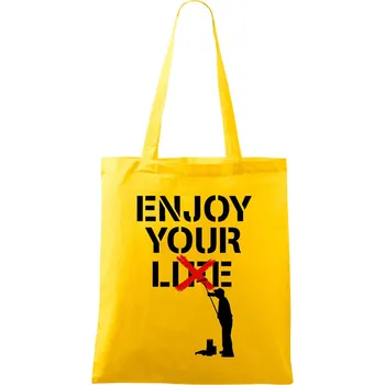 Enjoy Your Lie - Taška bavlněná - 42 x 38 cm ( Žlutá )