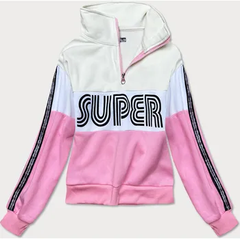 Dámská mikina Okrová-růžová dámská sportovní mikina (26019) odstíny růžové L (40)