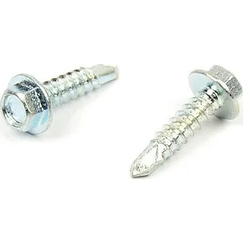 Šroub Samovrtný šroub do plechu 3,9x16 mm DIN 7504 K šestihranná hlava, zinek bílý (Samovrtný šroub do plechu se šestihrannou hlavou - TEX)