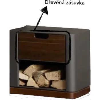 Krbová kamna Austroflamm Ivy/Lux dřevěná zásuvka