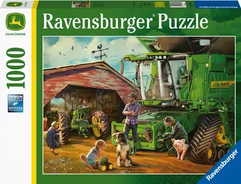 Puzzle Ravensburger John Deer tehdy a nyní 1000 dílků