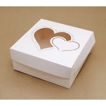 Bonbon Krabička 181808 nepromastitelná s oknem a stříbrnou ražbou