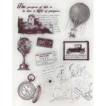 Dětské razítko SMT Creatoys Cestování po Evropě - silikonová gelová razítka (8ks)