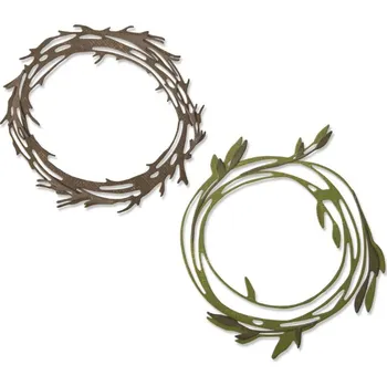 Řezačka papíru Sizzix Proutěné věnce - vyřezávací kovové šablony Thinlits (10ks)