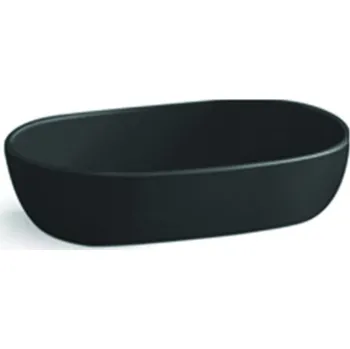 MEXEN VIKI- umyvadlo na desku, černé lesklé 21056070