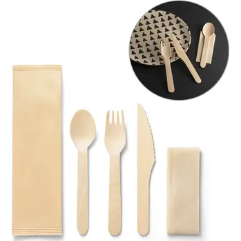 Příbor SUYA. Sada dřevěných příborů bez potisku bez potisku 50 bez potisku