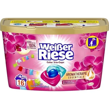 Prací prostředek Weißer Riese Color Trio-Caps Essentials Orchid + Macadamia Oil 16 PD