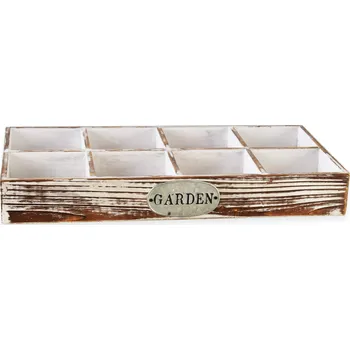 Zahradní dekorace Organizér dřevo 52x26cm patina
