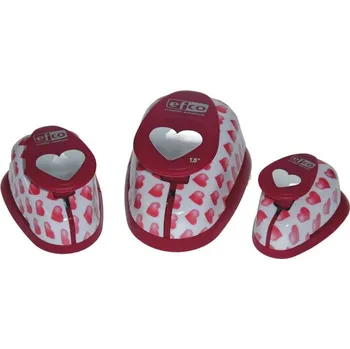 Dětské razítko EFCO Sada 3ks raznic srdce 1,6cm; 2,5cm a 3,8cm