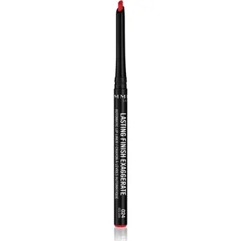 Přípravek na rty Rimmel Lasting Finish Exaggerate automatická tužka na rty odstín 024 Red Diva 0,25 g