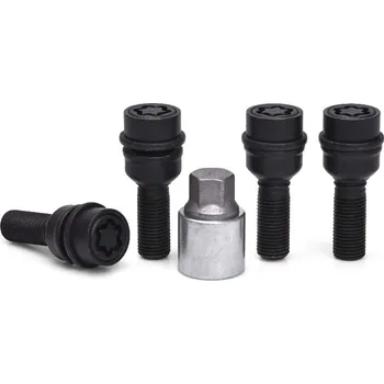 Autodoplněk Pojistné bezpečnostní šrouby M14x1,5x35 kulová R14 pohyblivá, klíč 17, SICUSTAR BVN535RAR14SW17, černé