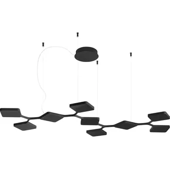 Stilnovo 8111 Quad_P9, černé závěsné svítidlo pro nepřímé osvětlení, 91W LED 3000K stmívatelné, 149x76cm