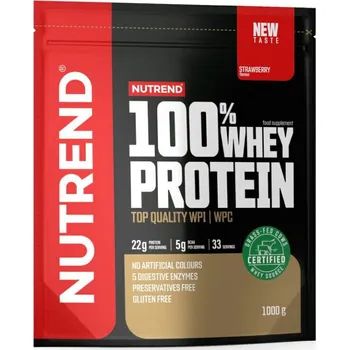 Nutrend 100% Whey Protein 1000 g, jahoda