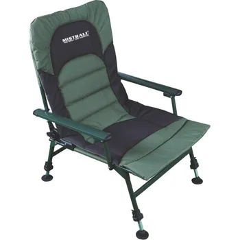 rybářské křeslo MISTRALl křeslo zeleno-černé vzor 3