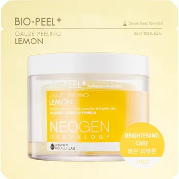 Pleťový peeling Neogen Dermalogy Bio-Peel+ Gauze Peeling Lemon peelingové pleťové tamponky pro rozjasnění a vyhlazení pleti 1 ks