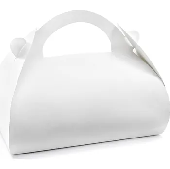 Krabička na výslužku PartyDeco Krabička na výslužku 16 x 8,5 x 9,5 cm bílá 10 ks