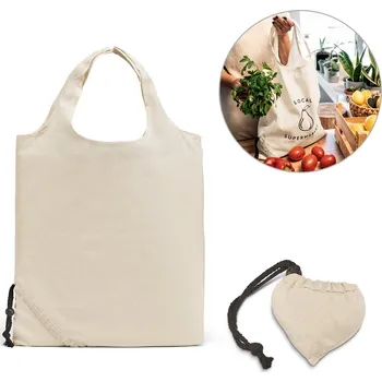 Nákupní taška ORLEANS. 100% bavlněná skládací taška (100 g/m²) bez potisku bez potisku 5 bez potisku