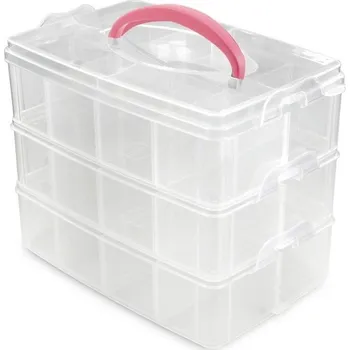 Úložný box Vaessen Creative Plastový box organizér 25x16,5x18,5cm