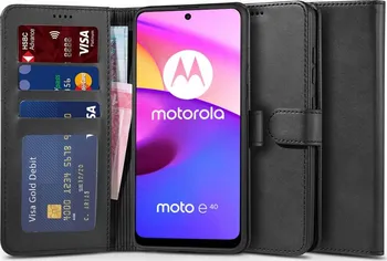 Pouzdro na mobilní telefon Tech Protect Wallet pro Motorola Moto E20/E40 černé