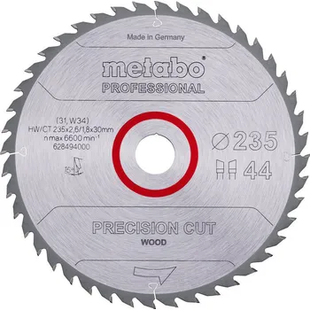 Pilový kotouč Metabo pilový kotouč pro okružní pily 235X30, Z44 WZ 15 ° 628494000