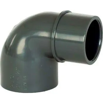 PVC tvarovka - Úhel 90° 50 int. x 50 ext., DN=50 mm, d=50 mm, lepení / lepení