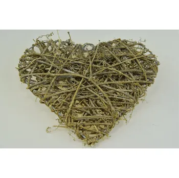 Vánoční dekorace Vingo Proutěné srdce ze psího vína Rozměry (cm): 15x5, v. 15