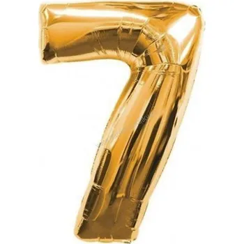 Balónek Balon fóliový zlatý číslo 7 - 80 cm