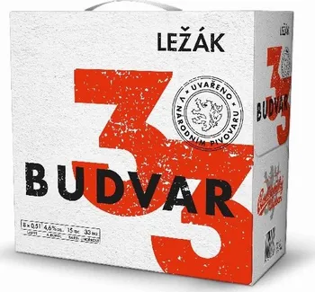 Pivo Budějovický Budvar 33 ležák 8x 0,5 l sklo