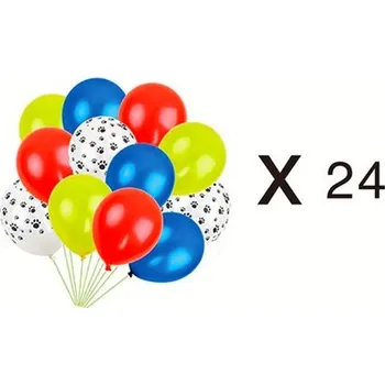 Dětský míč Tlapková patrola Narozeninová party dekorace s motivem Tlapková patrola, červeno-modrá Varianta: balonky 24ks