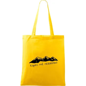 Kopec mě nezastaví - hory - Taška bavlněná - 42 x 38 cm ( Žlutá )