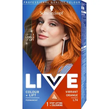 Barva na vlasy Schwarzkopf Live Colour + Lift 60 ml, L74 Vibrant Orange