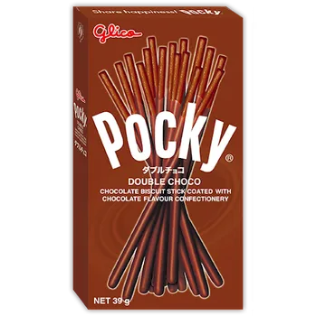 Čokoládová tyčinka Glico Pocky Double Chocolate 47g