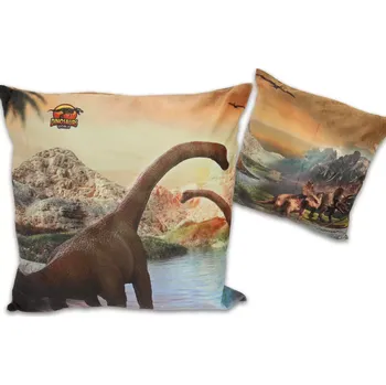 Polštář Carmani® Carmani - Polštář s výplní a zipem, Prehistorický svět Dinosaurů XV - 49,5*49,5 cm