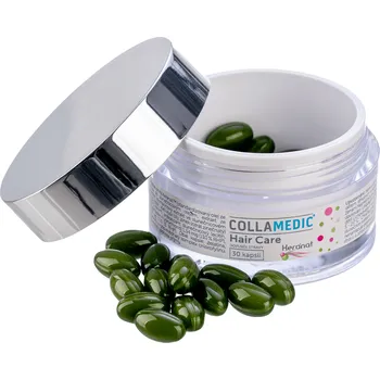 COLLAMEDIC kapsle Hair Care 30 kapslí - intenzivní podpora obnovy, růstu a posílení vlasů. Kapsle dodávají sílu vlasovému kořínku, a tím brání vypadávání vlasů a pečují o zdraví pokožky hlavy