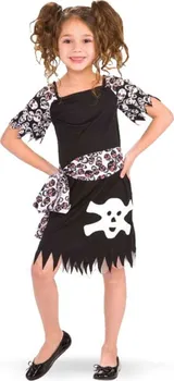Karnevalový kostým Folat Dětský kostým pirátka šaty s lebkou S