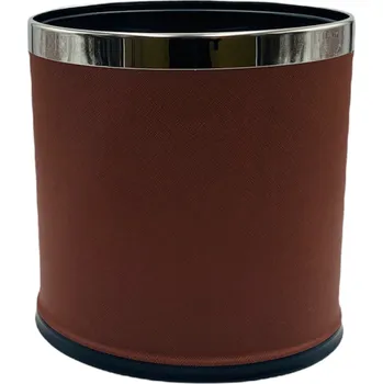 Odpadkový koš Caretrade Koš do pokoje 10 l, oválný středně - hnědý, jemná struktura