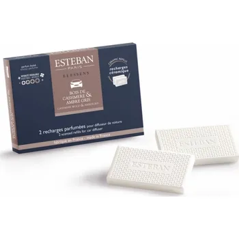 Aroma difuzér Esteban Paris Parfums ESTEBAN NÁHRADNÍ NÁPLŇ – VŮNĚ DO AUTA – ELESSENCE - CASHMERE WOOD & AMBERGRIS