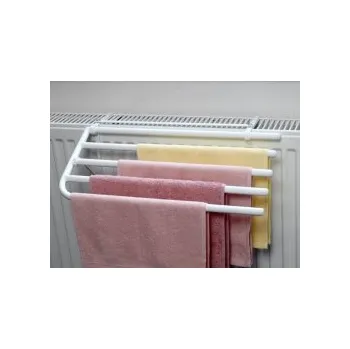 Sušák na prádlo Sušák čtyřramenný na deskový radiátor, délka sušáku 50 cm, hloubka radiátoru 155 mm, barva bílá lesklá