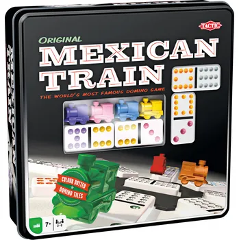 Domino Tactic Mexican Train Tin Box