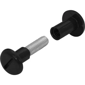 Vrut Walteco Spojovací šroub M6x26-36mm, černý, 4 ks