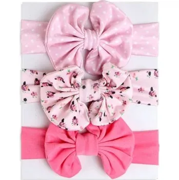 3 ks kojenecké elastické čelenky - mašličky Sada: Sada 6