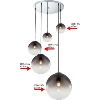 Příslušenství pro svítidlo Globo 15861-5G | náhradní sklo