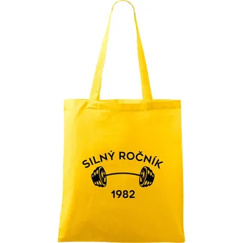 Silný ročník - Letopočet 1982 - Taška bavlněná - 42 x 38 cm ( Žlutá )