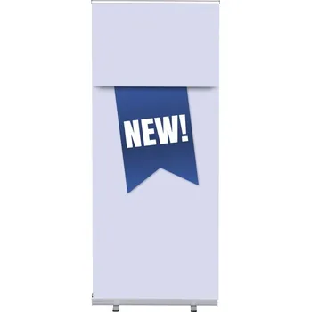 Set Roll-baneru Budget s vytištěným motivem, šířka 85 cm, Novinka, modrý, anglicky